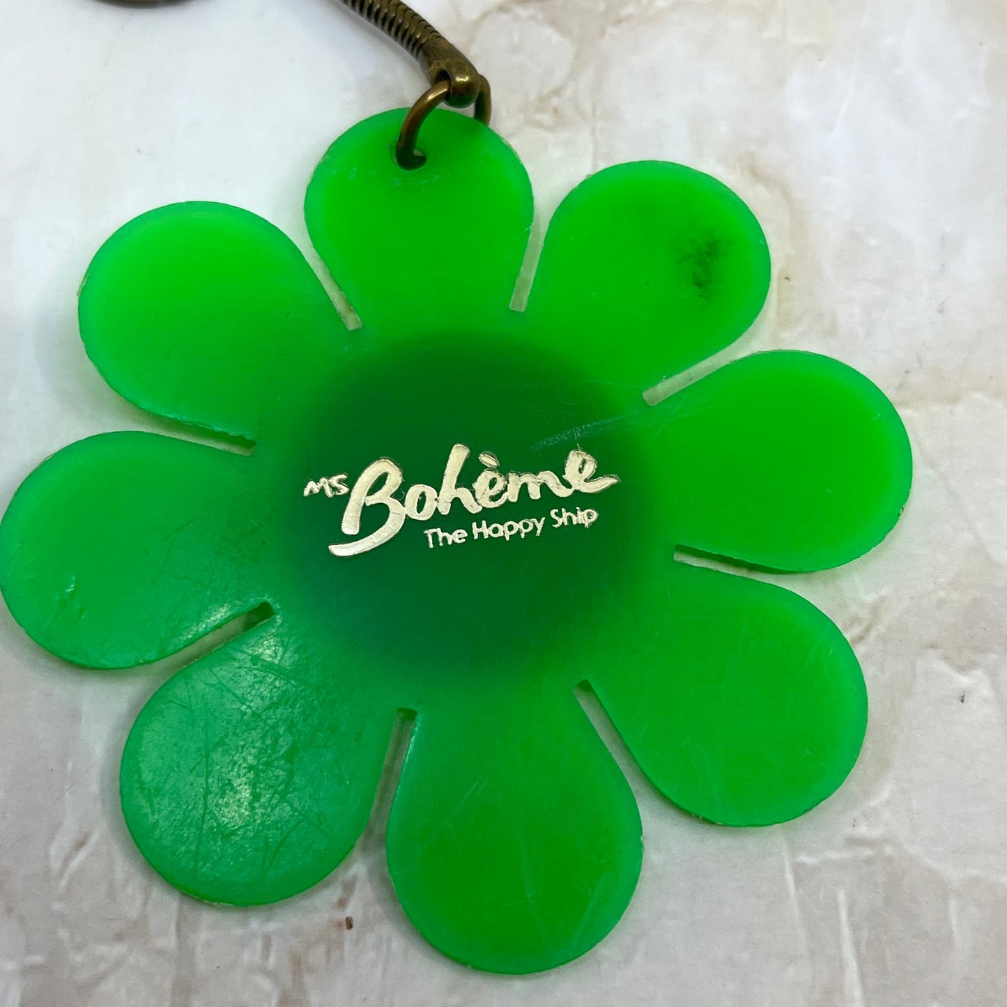 Vintage Commodore Cruises The Boheme Happy Ship Keychain TE5-S2