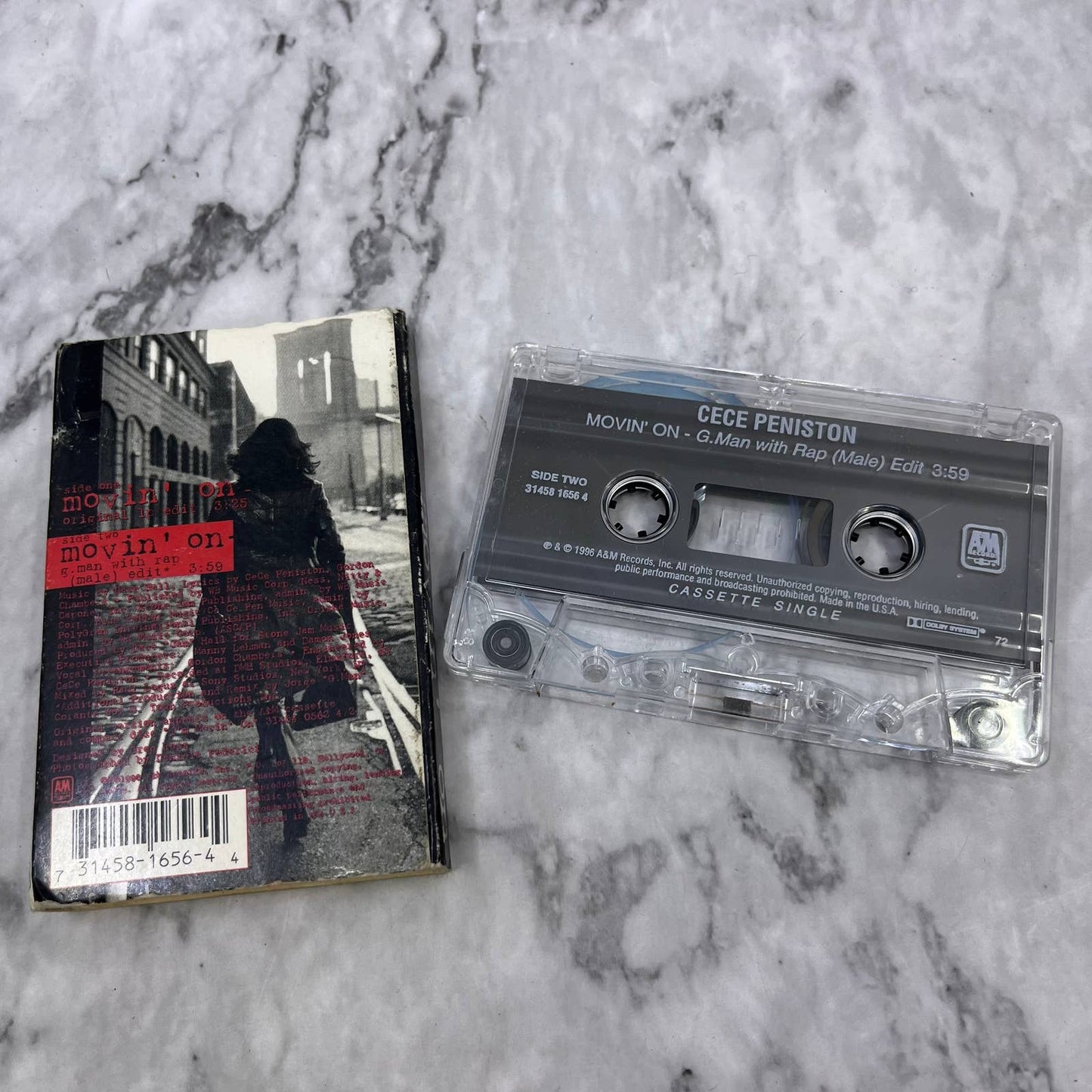 Cece Peniston Movin On - Cassette Tape Single TJ4