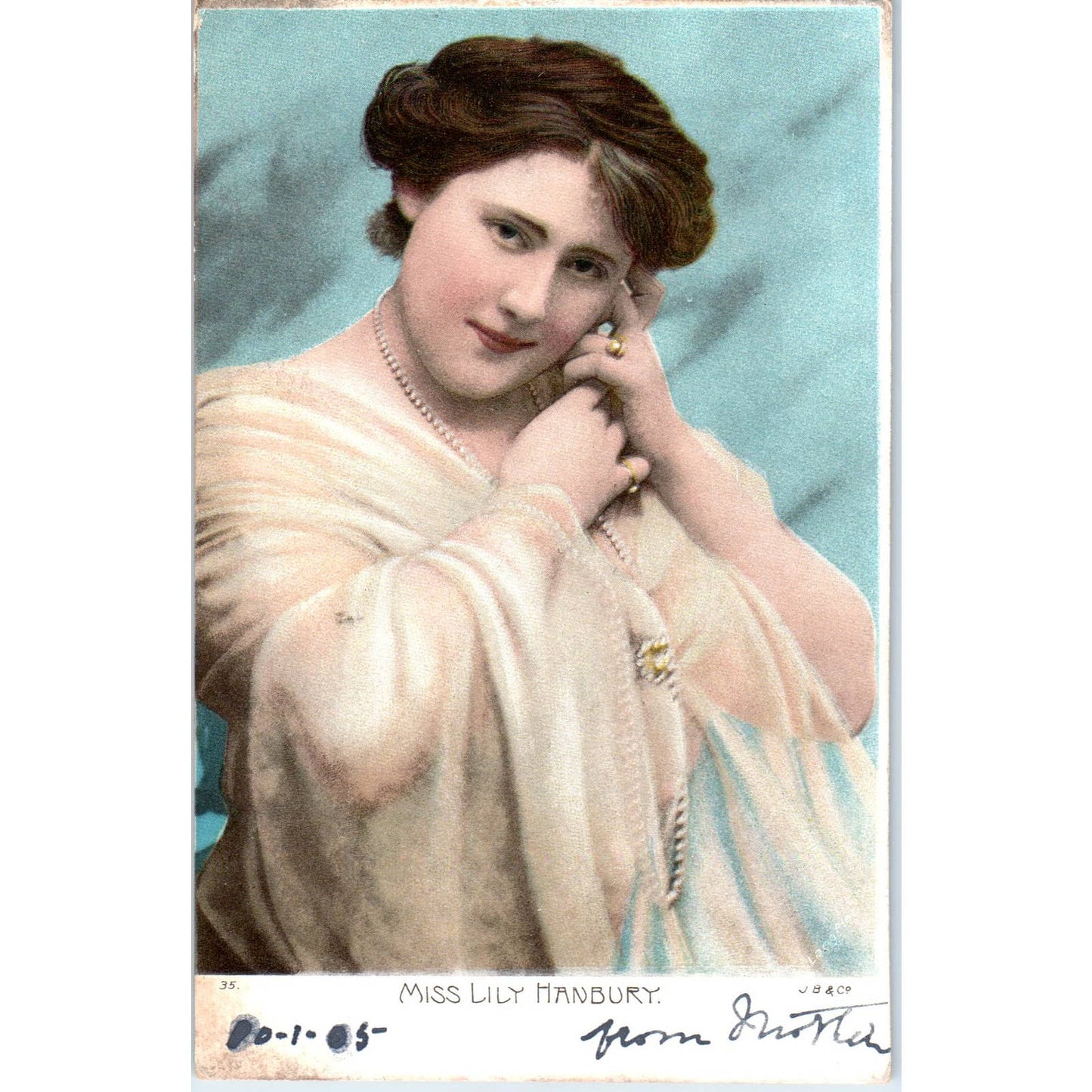 Miss Lily Hanbury 1905 Original Postcard TK1-25
