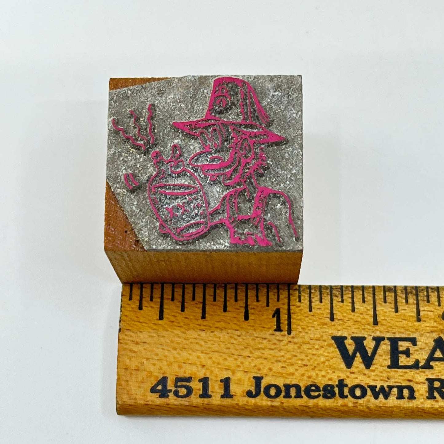 Nile Shriners Mountlake WA Figural Hooch Bottle Stamp Typeset Print Block SC7-43
