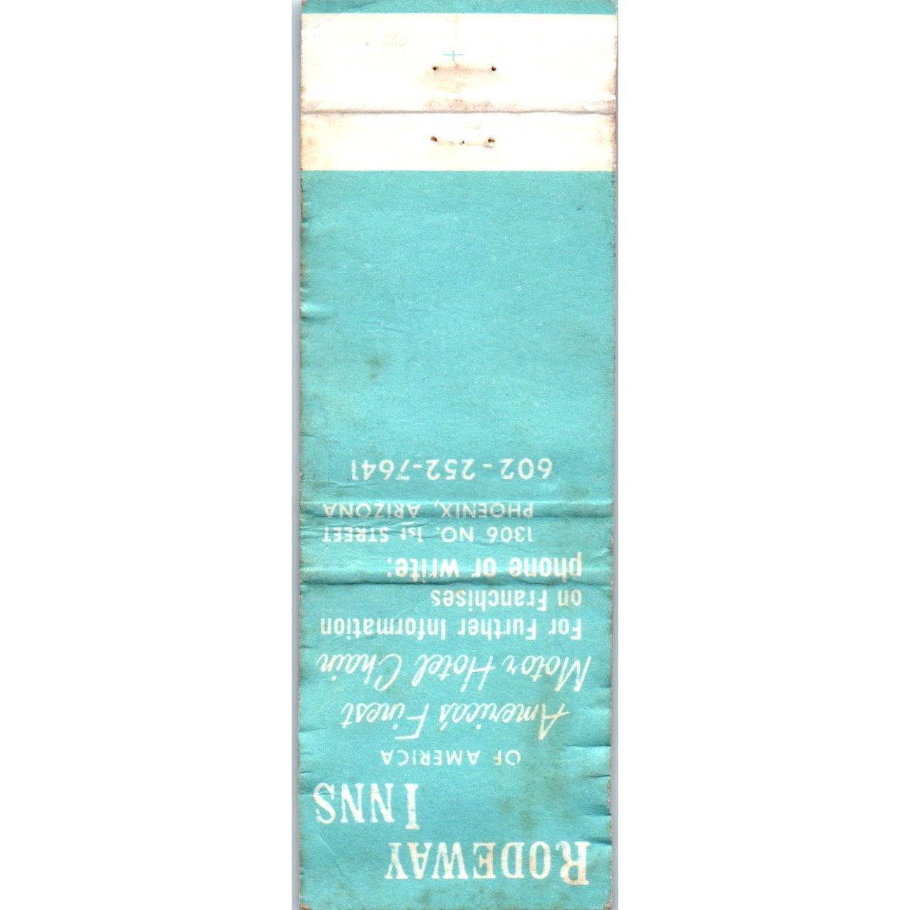 Rodeway Inn Motels of America Advertising Matchbook Cover MM9-8