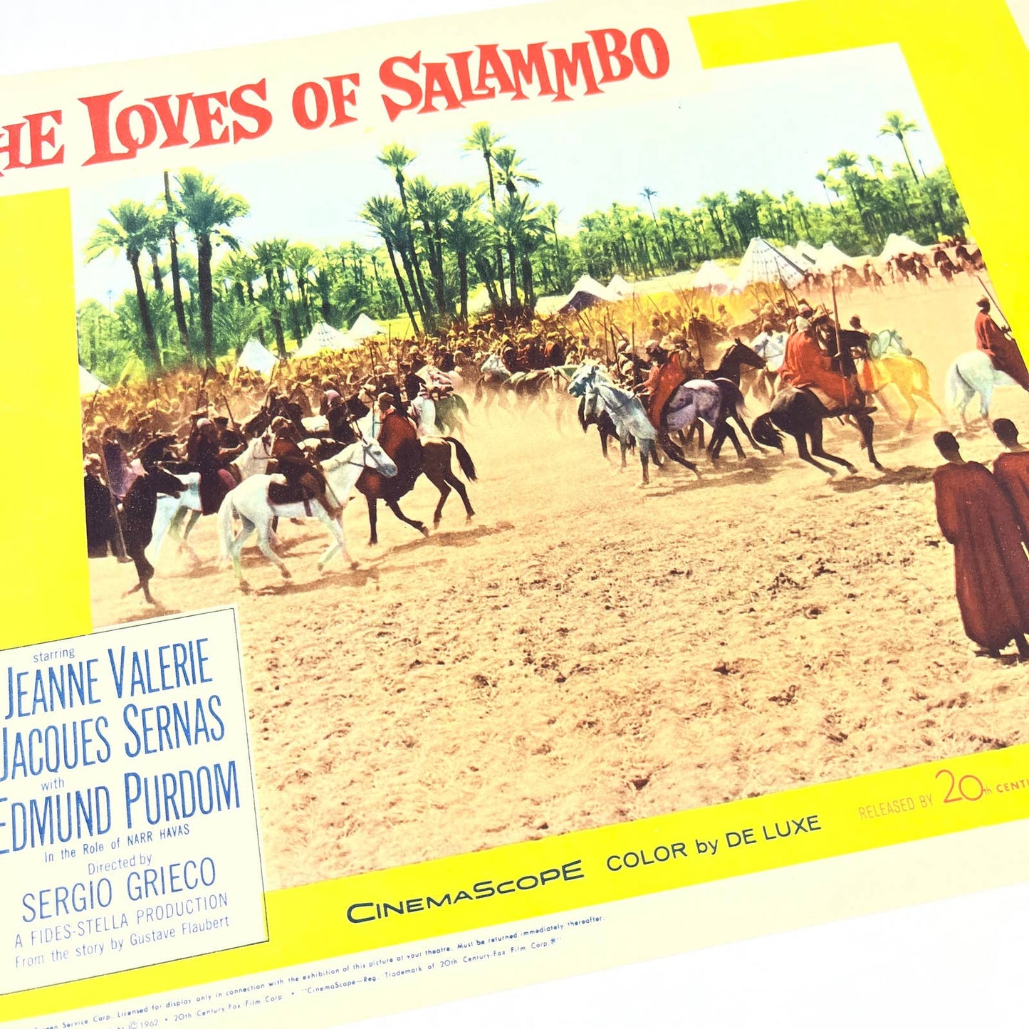 1962 The Loves of Salammbo Jeanne Valerie Jacques Serna Purdom Lobby Card FL4