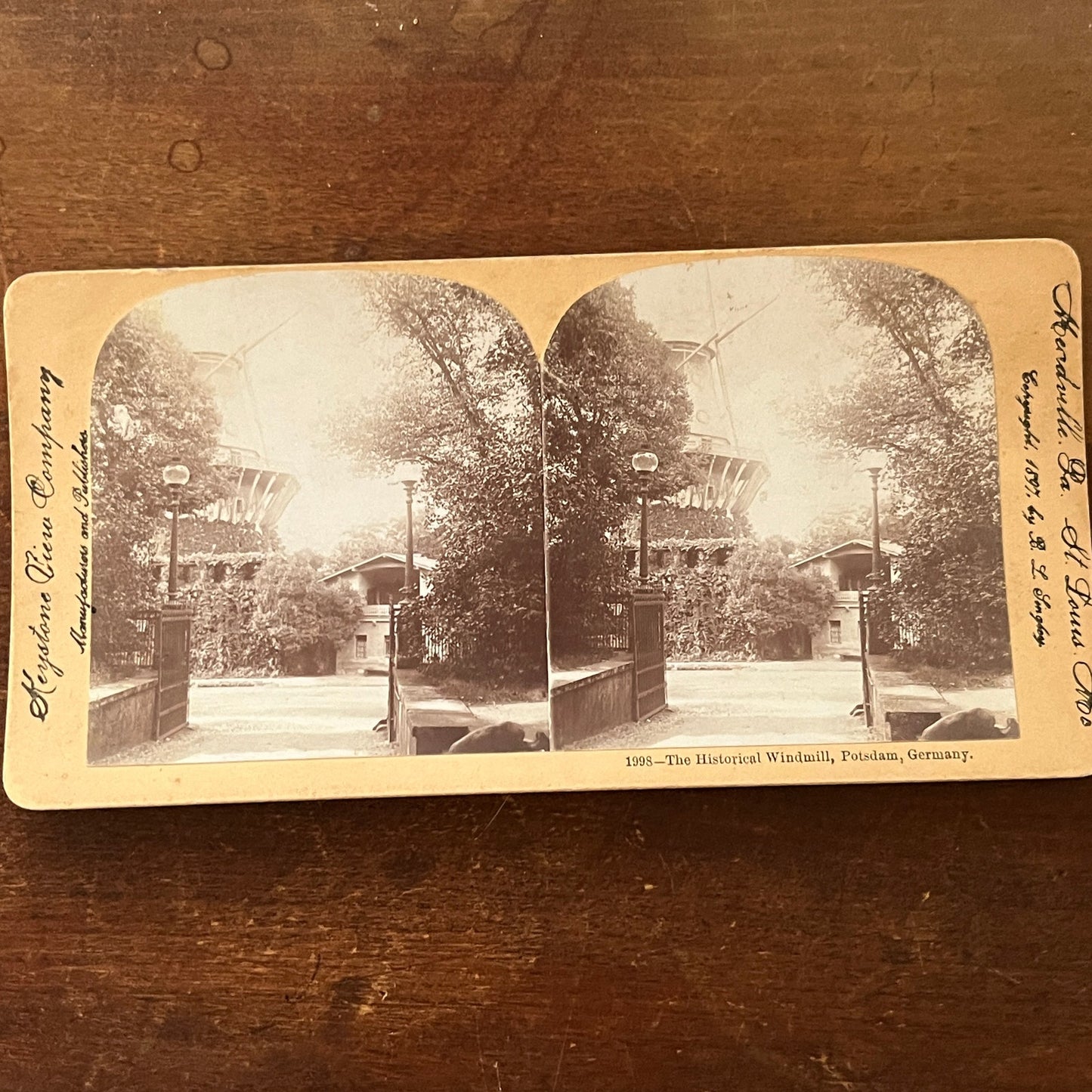 The Historical Windmill Potsdam Germany Antique Stereoview Card H2-4