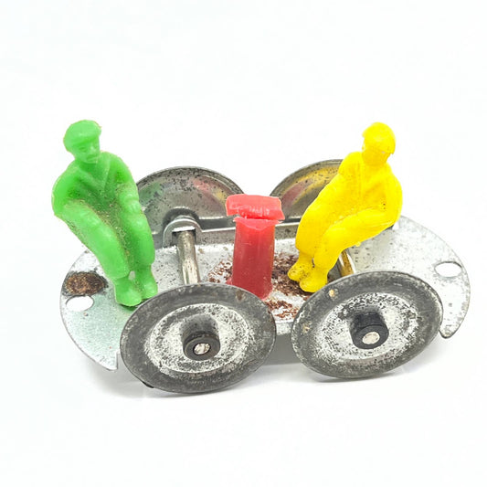 Vintage Train Pump Cart Tin Toy Celluloid Men SD6