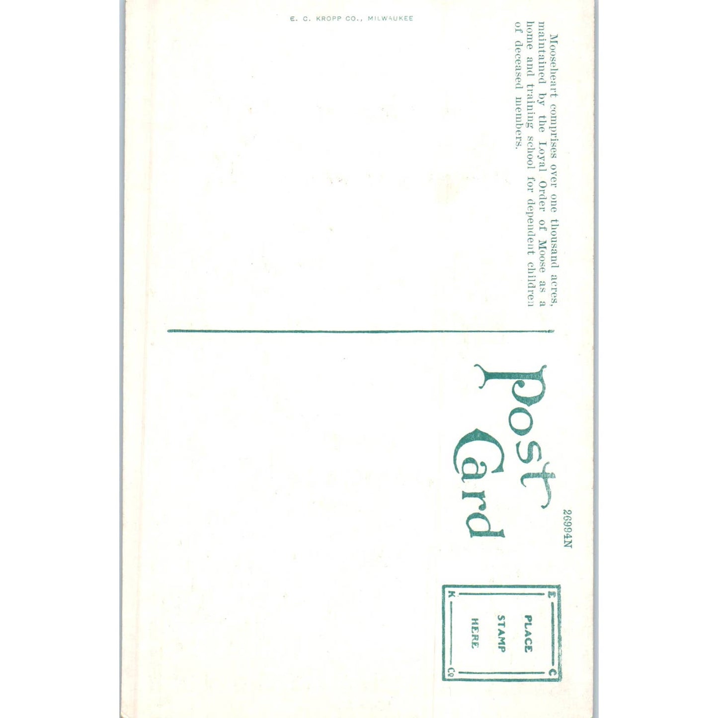 High School Mooseheart Near Aurora Illinois Original Postcard TK1-P19