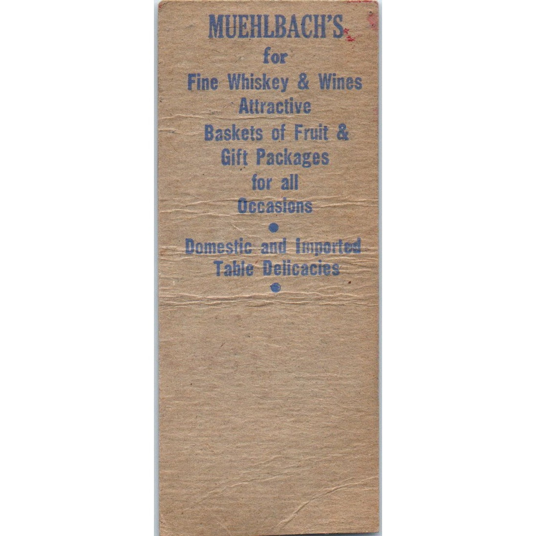Muehlbach's Kansas City MO Advertising Matchbook Cover MM9-5