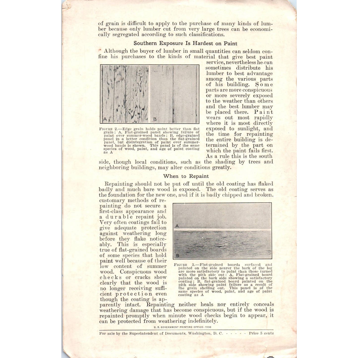 1930 Why Some Wood Surfaces Hold Paint Longer Than Others Leaflet SE3