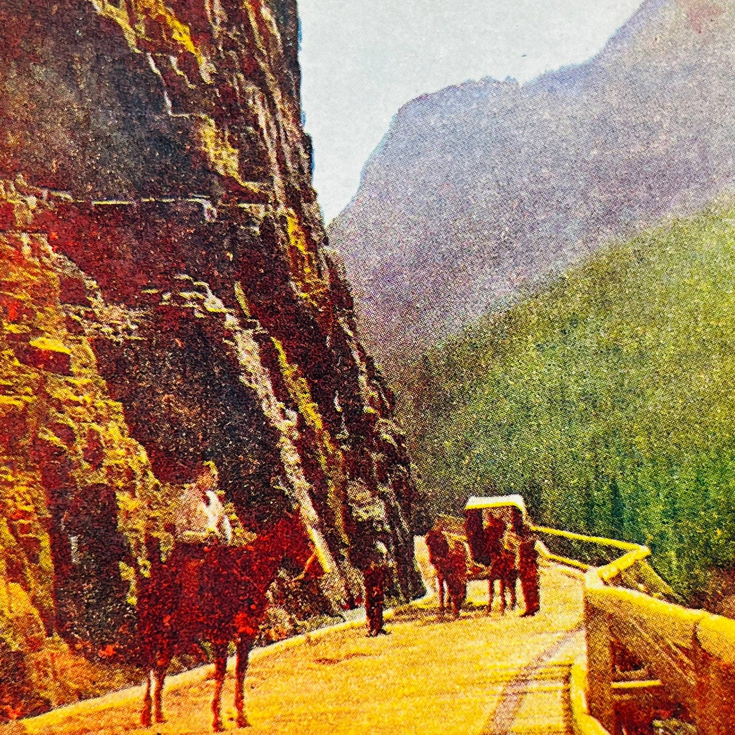 c1900 Stereoview Card The Old Trestle Golden Gate Canyon Colorado Horse Buggy
