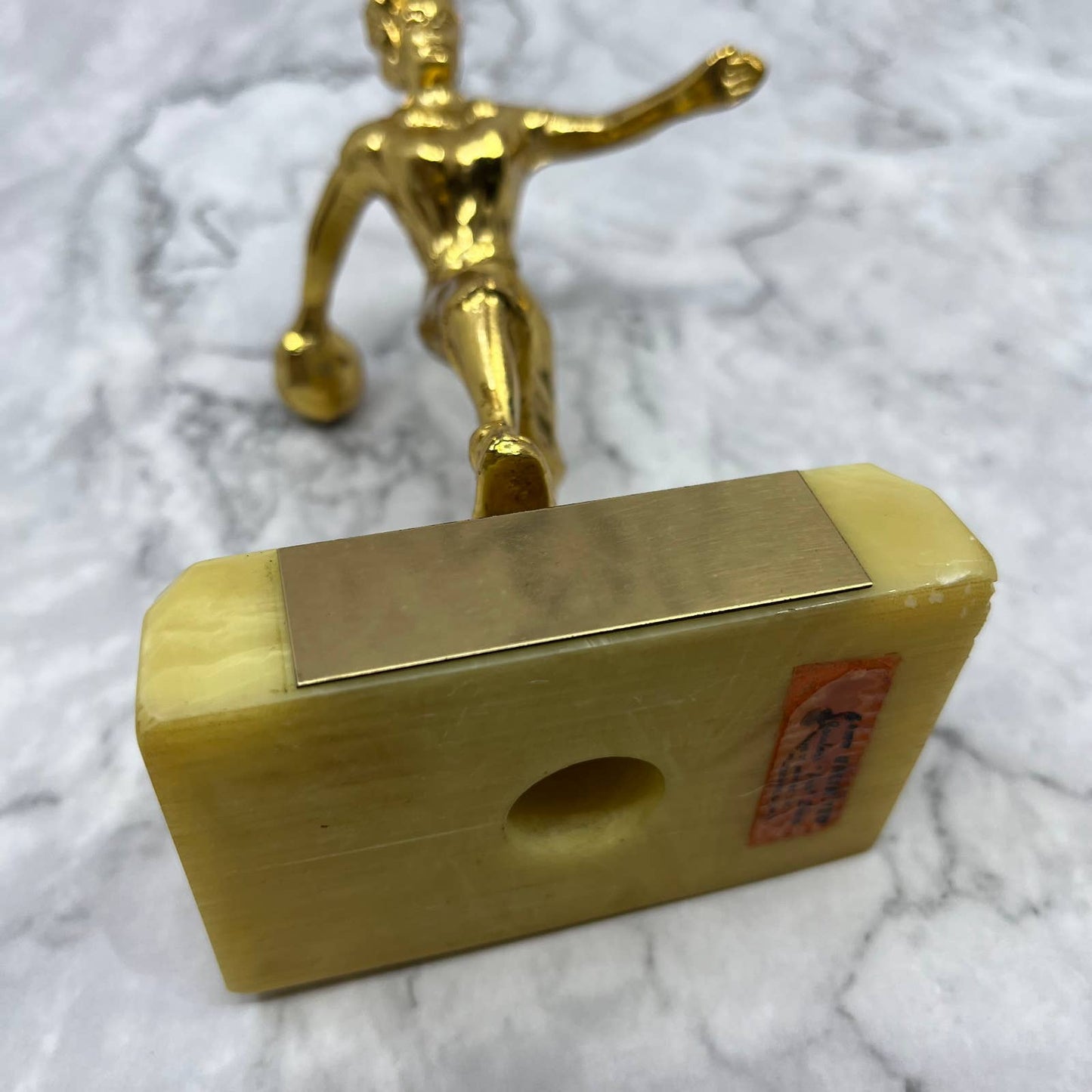 Vintage 1950’s Women's Bowling Player Trophy Bakelite base BLANK UNUSED 5.5" TA1