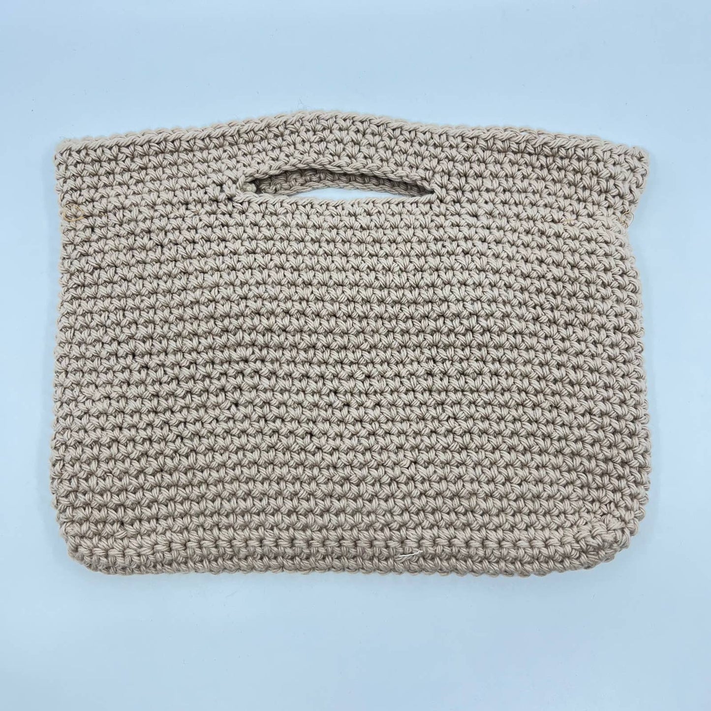 Vintage Handmade Crocheted Grapes Purse Handbag Wood Handle 10” TC6