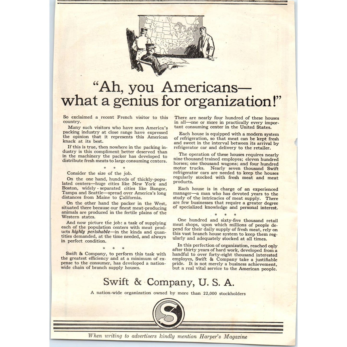 c1920 Harper's Magazine Ad - ABA Cheques Bankers Trust Company NY TF6-1