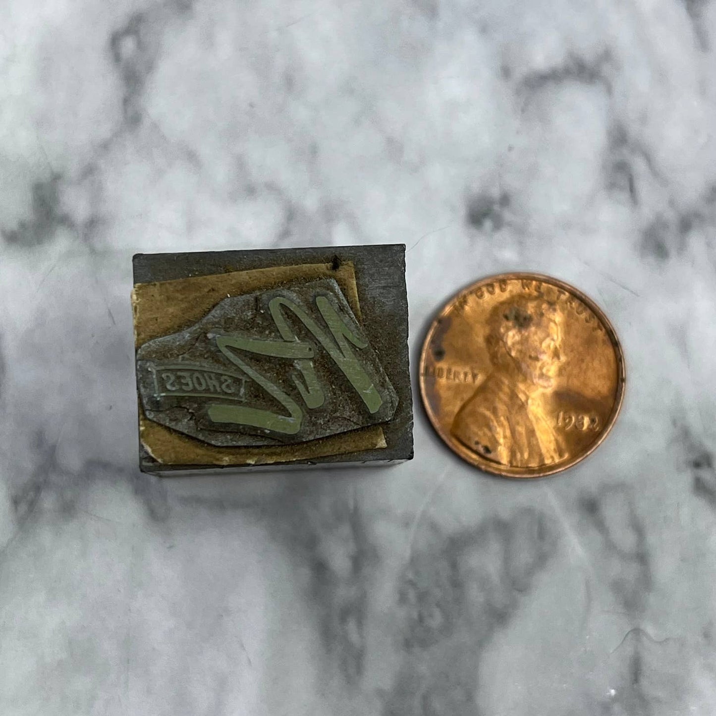 Vintage Printing Letterpress Printers Block Plate NZ Shoes TJ511