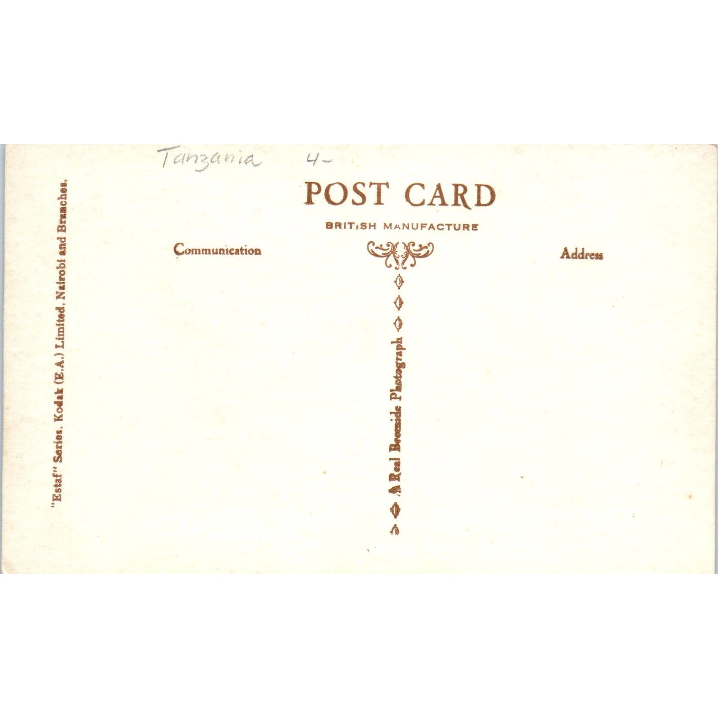 Kibo From Saddle Plateau Tanzania Mt. Kilimanjaro Original Postcard TK1-P1