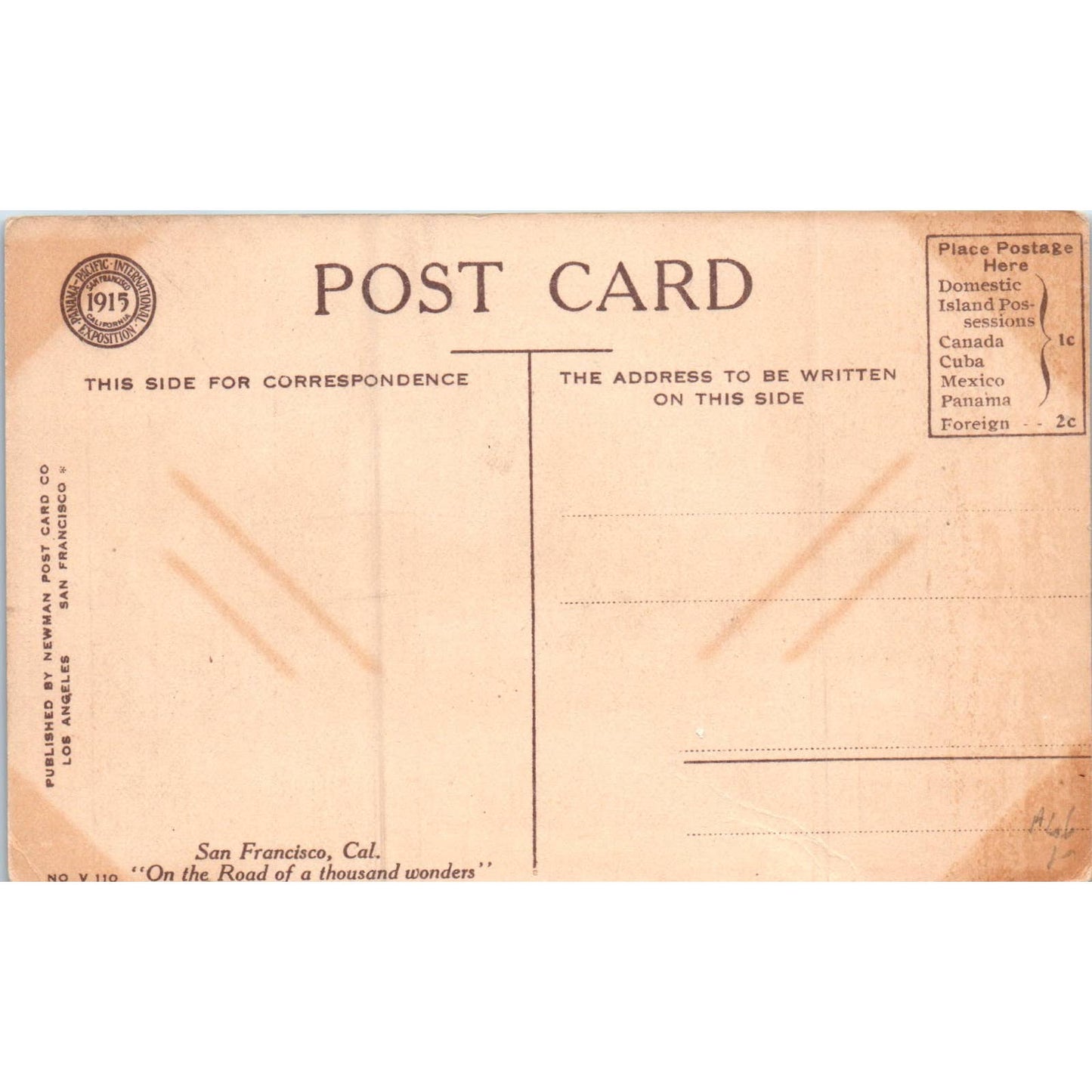 A Walk in the Presidio, San Francisco CA Original Postcard TK1-P19