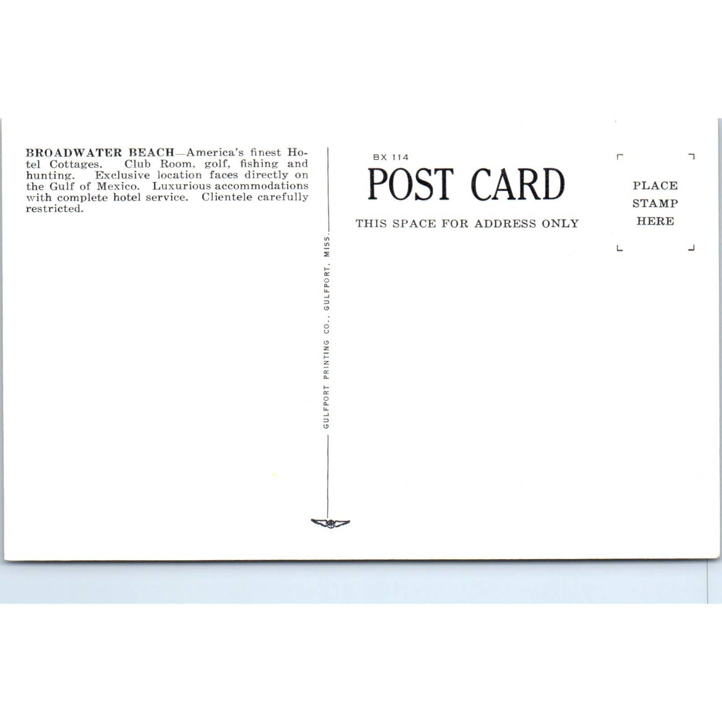 The Broadwater Beach Hotel Apartments Biloxi MS - Original Postcard TJ7-RP3