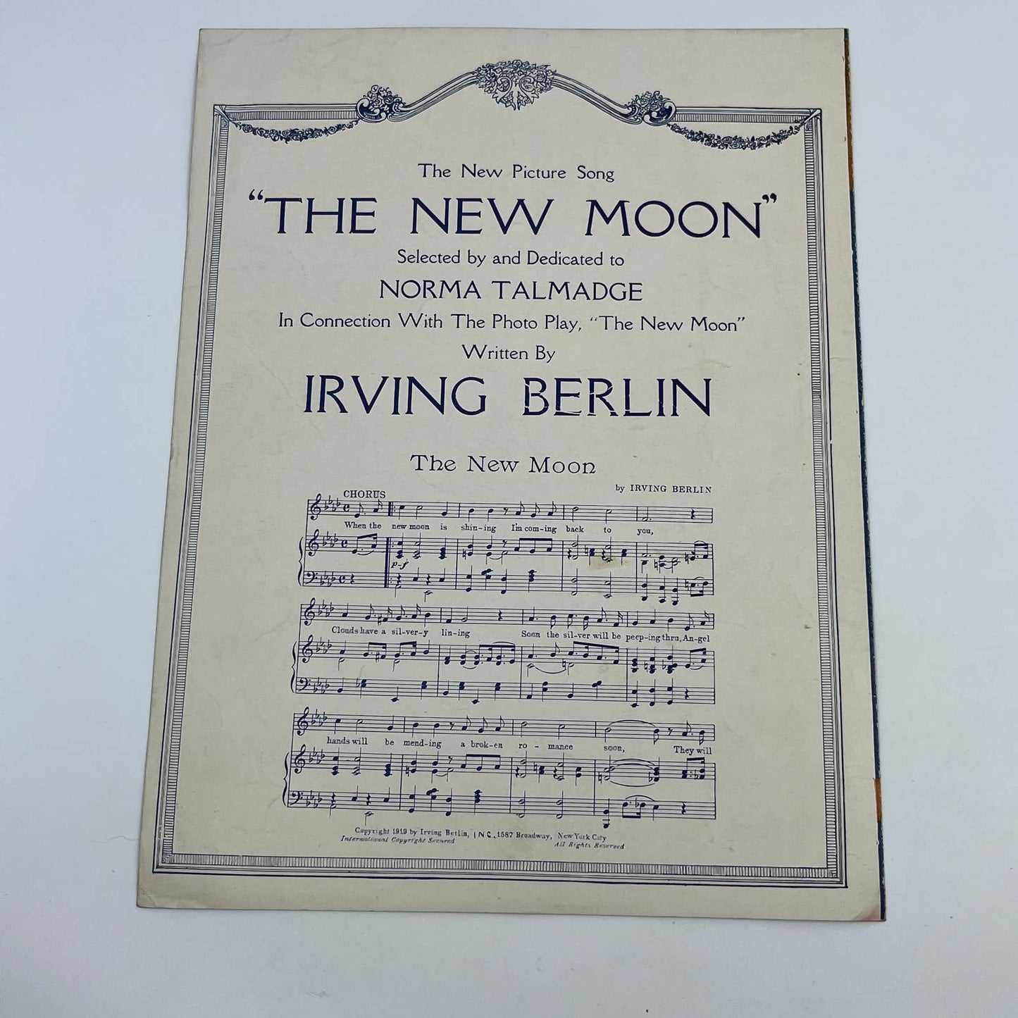 I've Got My Captain Working for Me Now Irving Berlin 1919 Sheet Music FL4