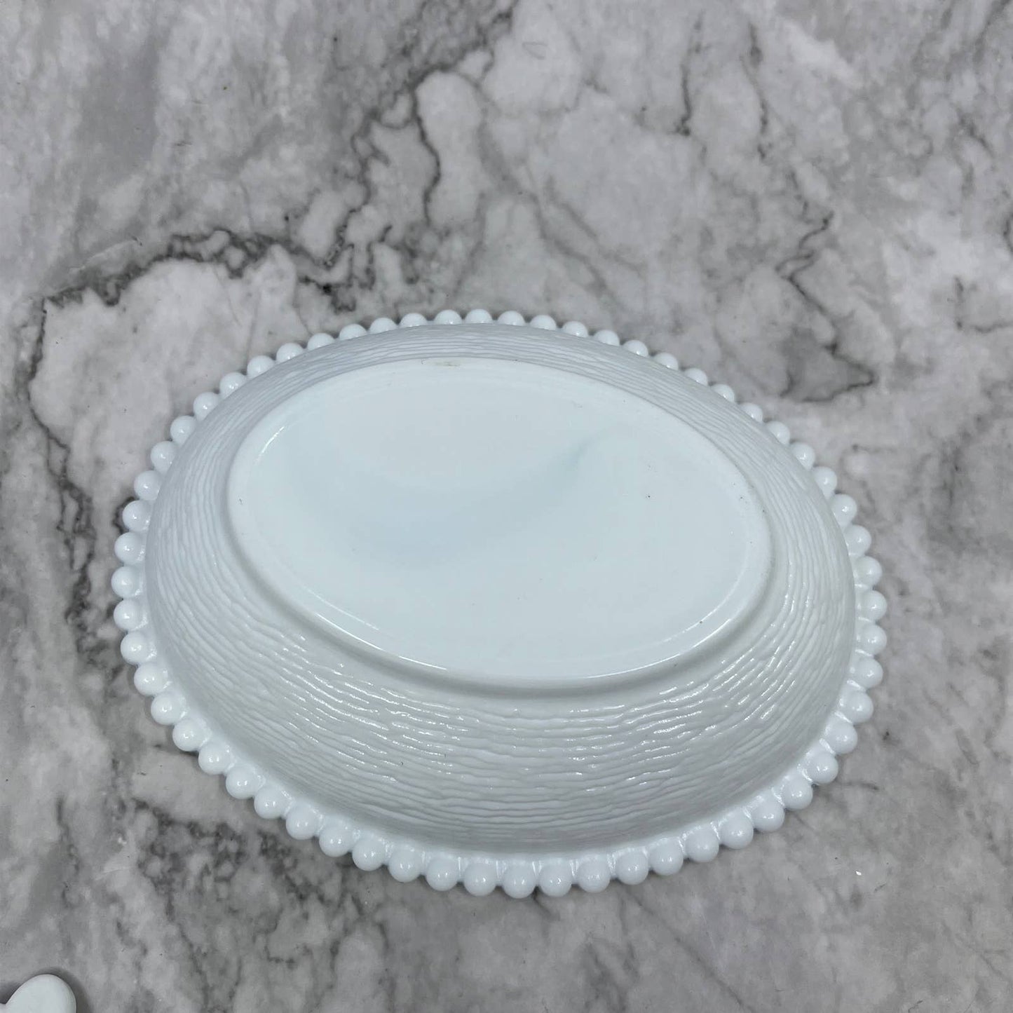 Vintage Indiana White Milk Glass Nesting Hen on Nest Candy Dish 7” TJ3