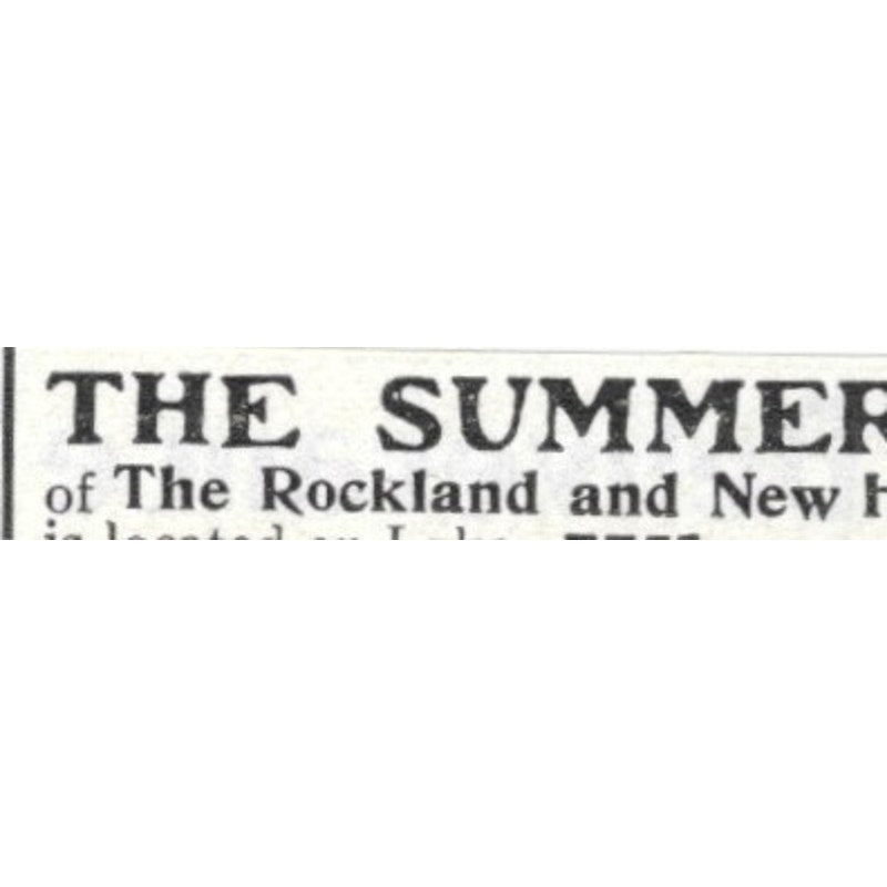 The Summer Camp Whittier Rockland & NH Military Academies - 1903 Ad AK5-S30