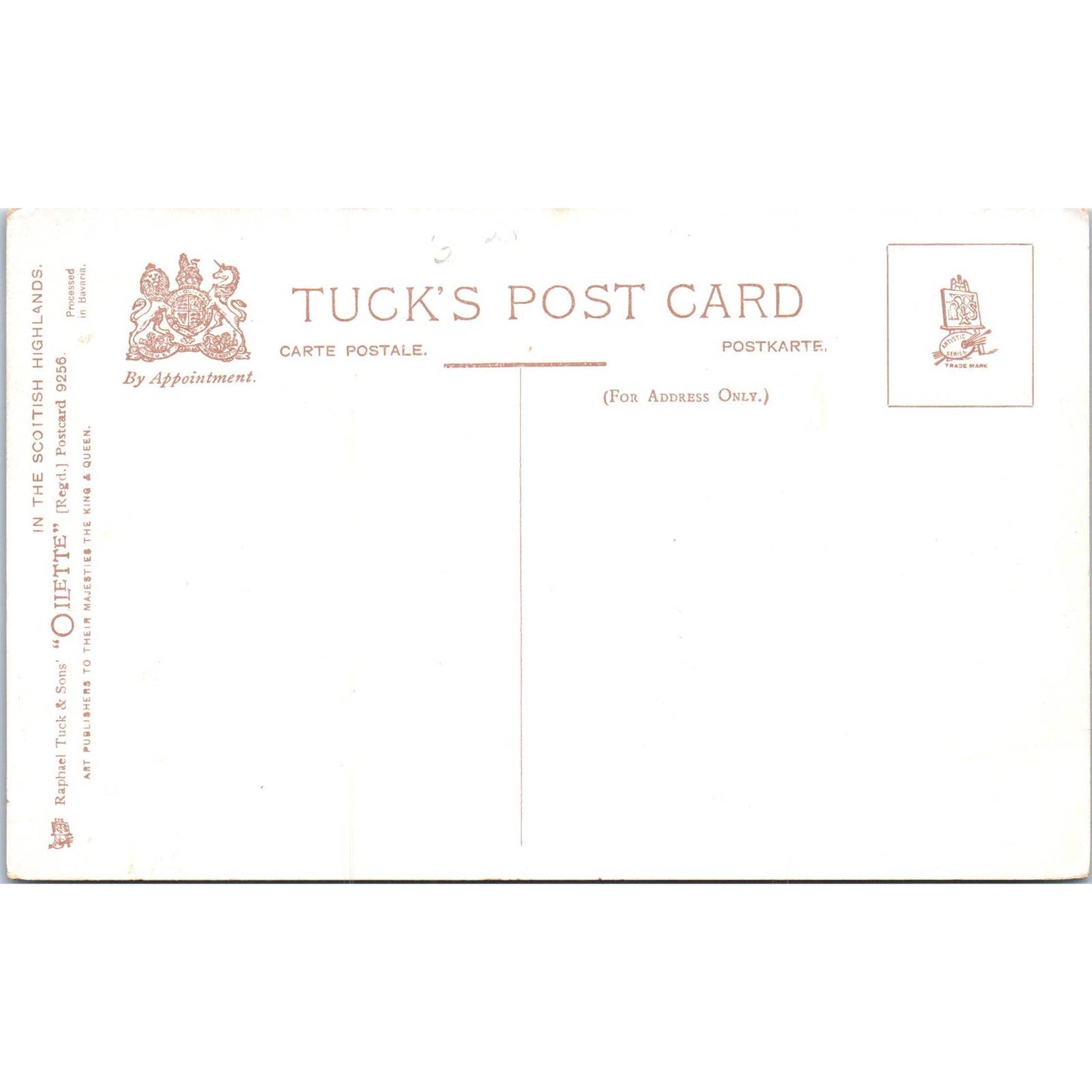 Shepherd in the Scottish Highlands Raphael Tuck Oilette Postcard TK1-P17