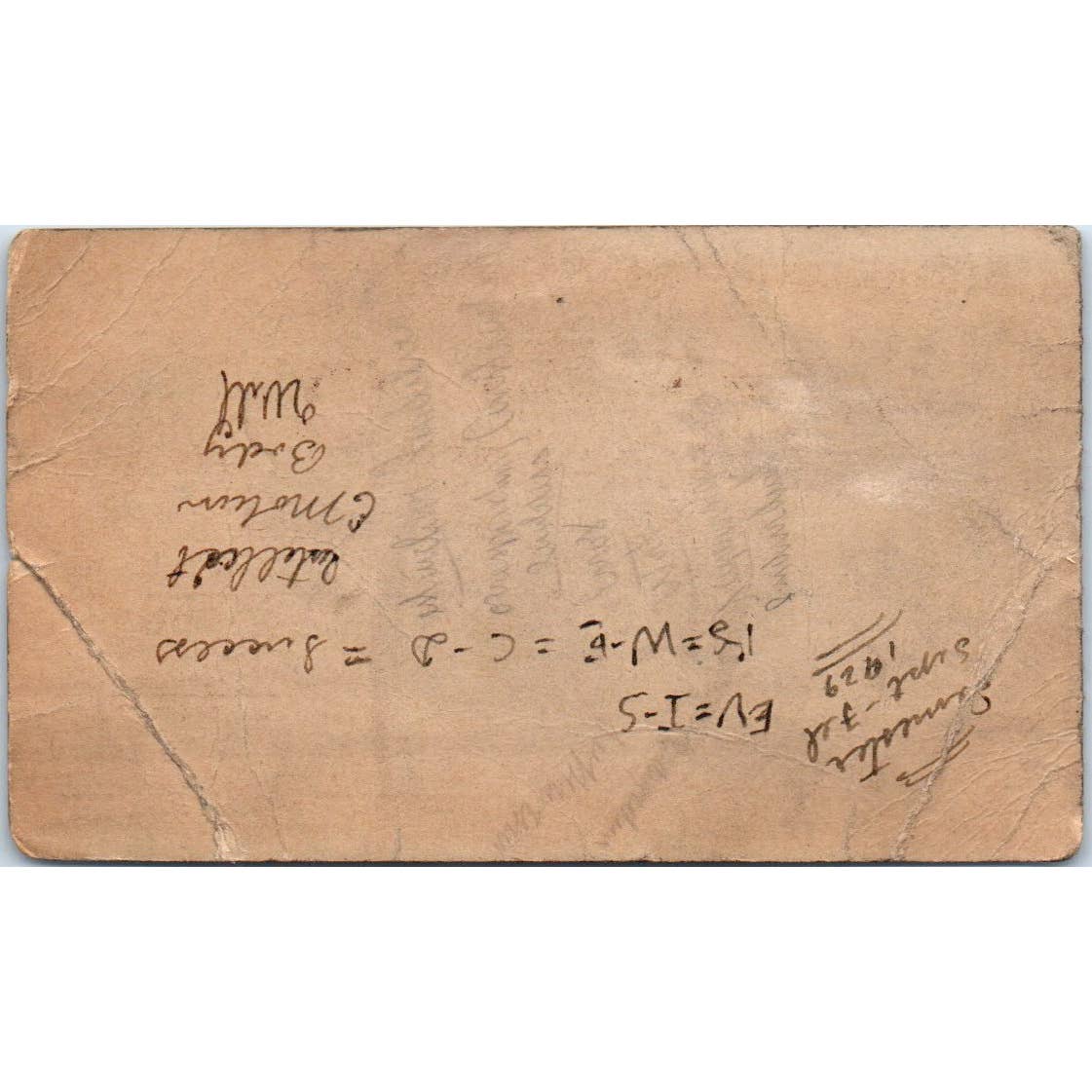 1930 Cardinal Boys' Club North Division High School Member Card Milwaukee WI SE5