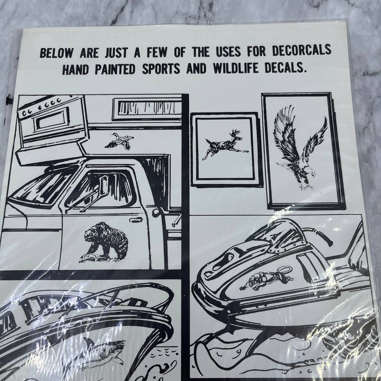 1977 NEW NOS Decorcal Sports & Wildlife Decal W-12 Horse Head Right FL5