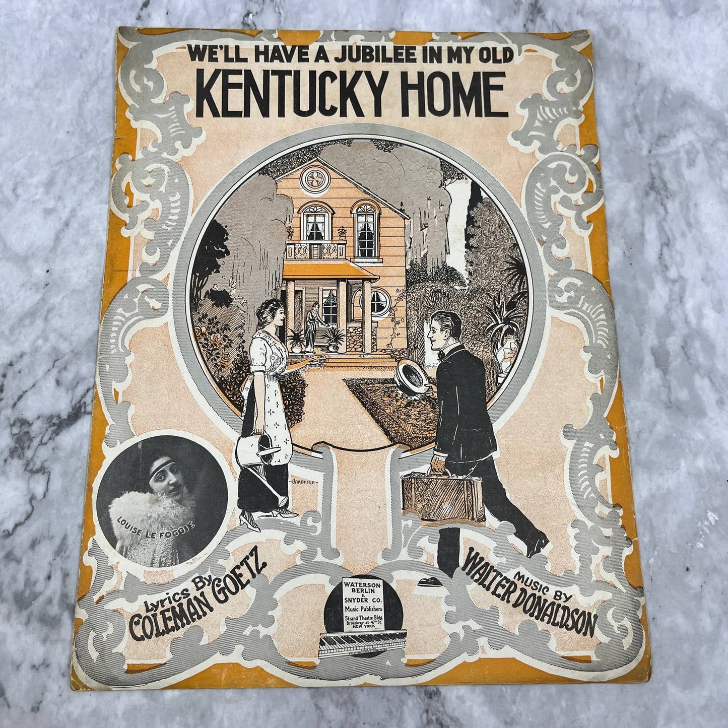 We'll Have a Jubilee in my Old Kentucky Home Donaldson 1915 Sheet Music TK2-SM3