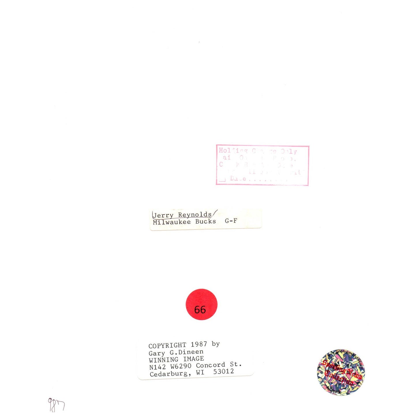 1987 Press Photo Basketball NBA Milwaukee Bucks Jerry Reynolds 8x10" AD3