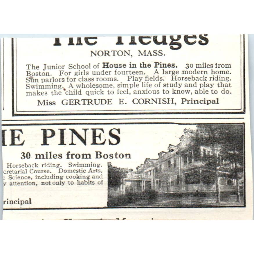 Mitchell Military Boys School Alexander H. Mitchell Billerica MA 1921 Ad TJ7-S7