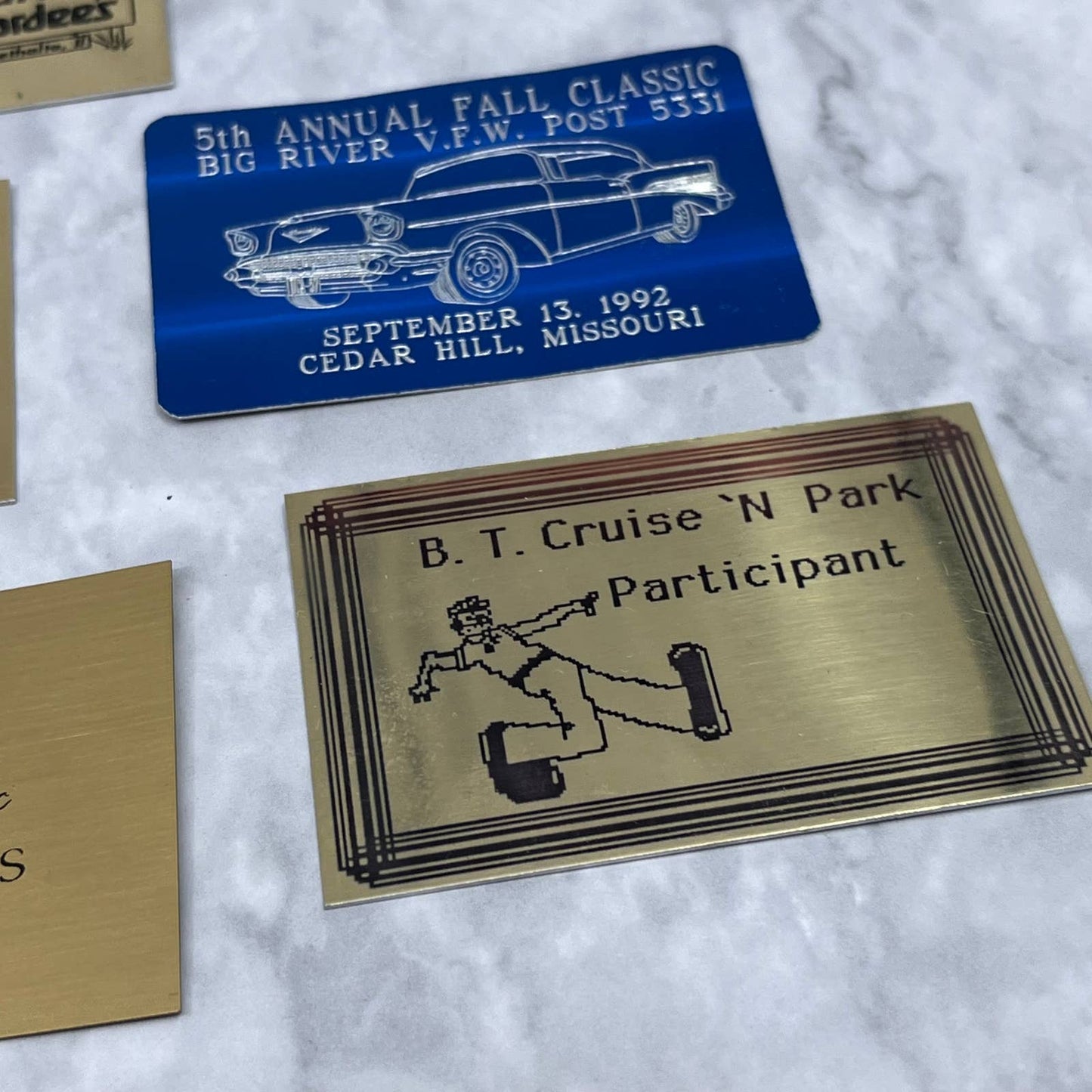 1990s Lot of 9 Missouri Classic Car Show Placards SF1