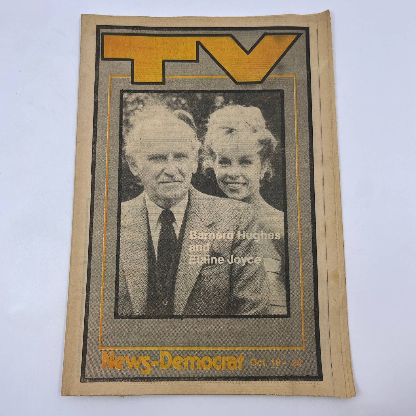 1981 Oct 18 Bellville IL News-Democrat TV List Barnard Hughes & Elaine Joyce TG6