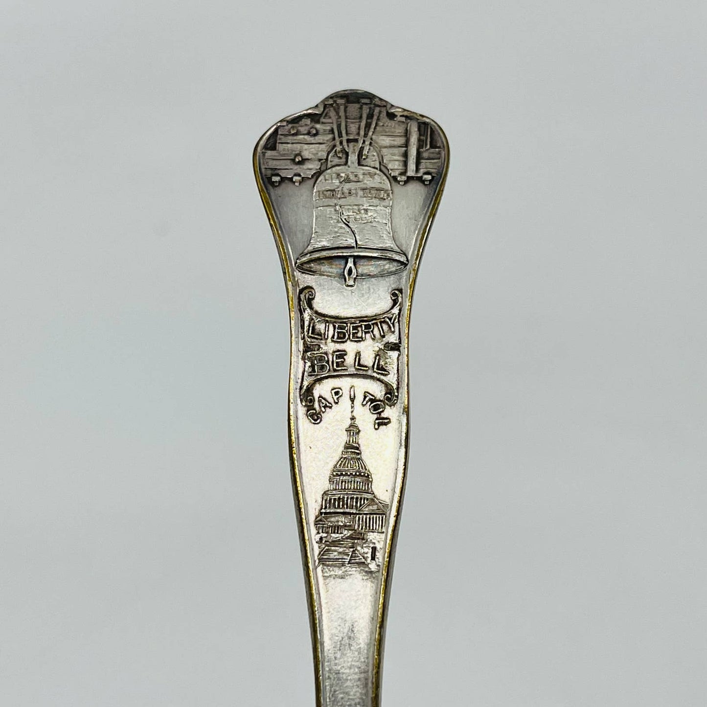 Vintage USA Eagle Collector Spoon 6" Brass SB7