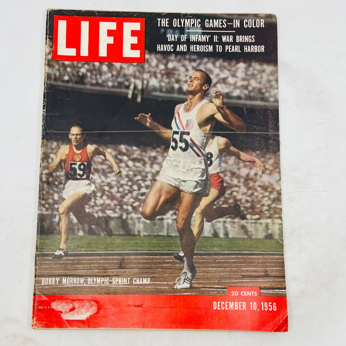 Life Magazine -December 10, 1956 Olympic games/Bobby Morrow/Pearl Harbor TA8
