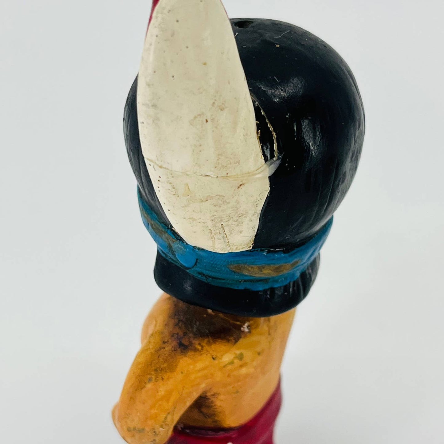 VTG 1960s Indian Native American Chief Man & Friend Salt & Pepper Chalkware TB5