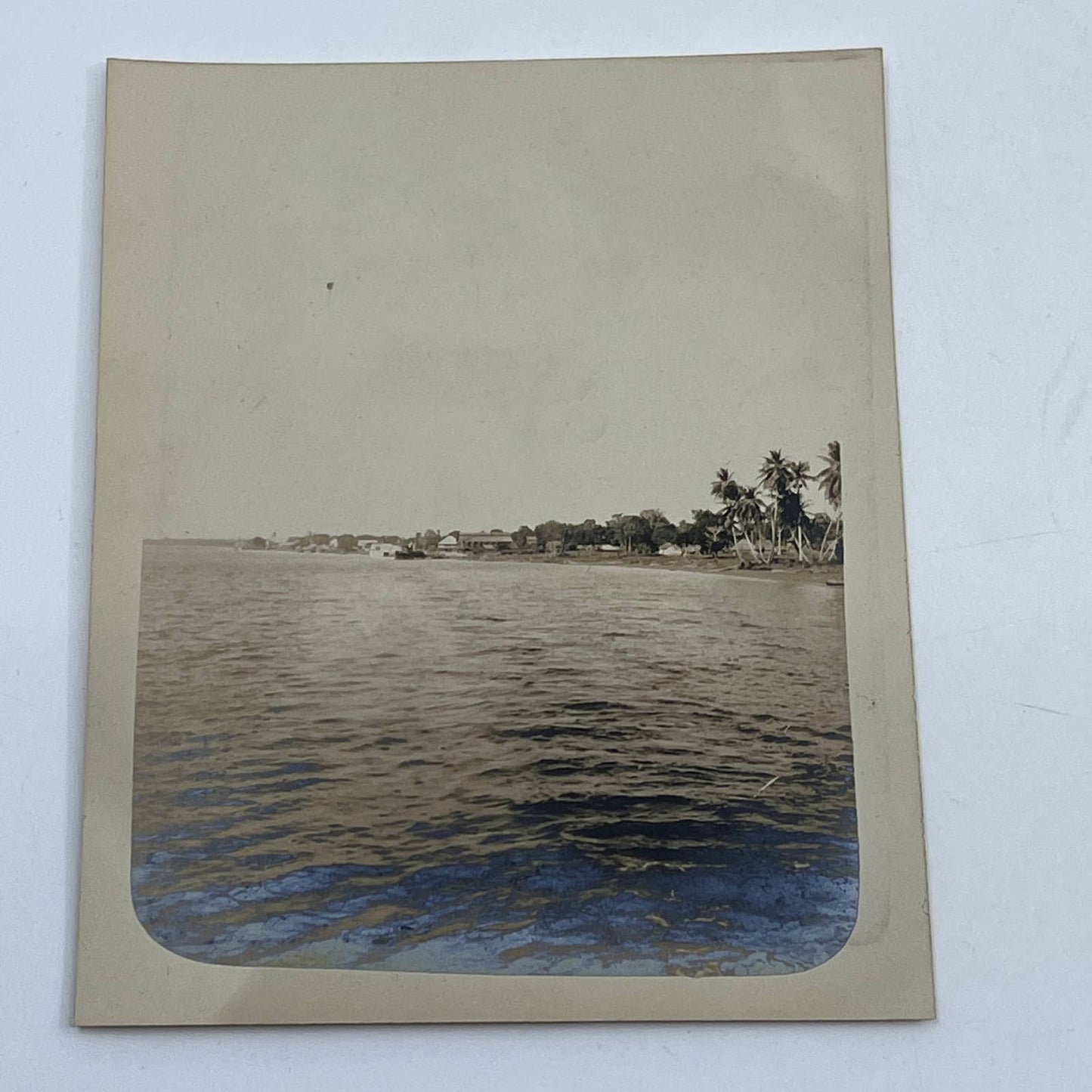 1903 Original Sepia Photograph View of Frontera From Grijalva River Mexico AC7