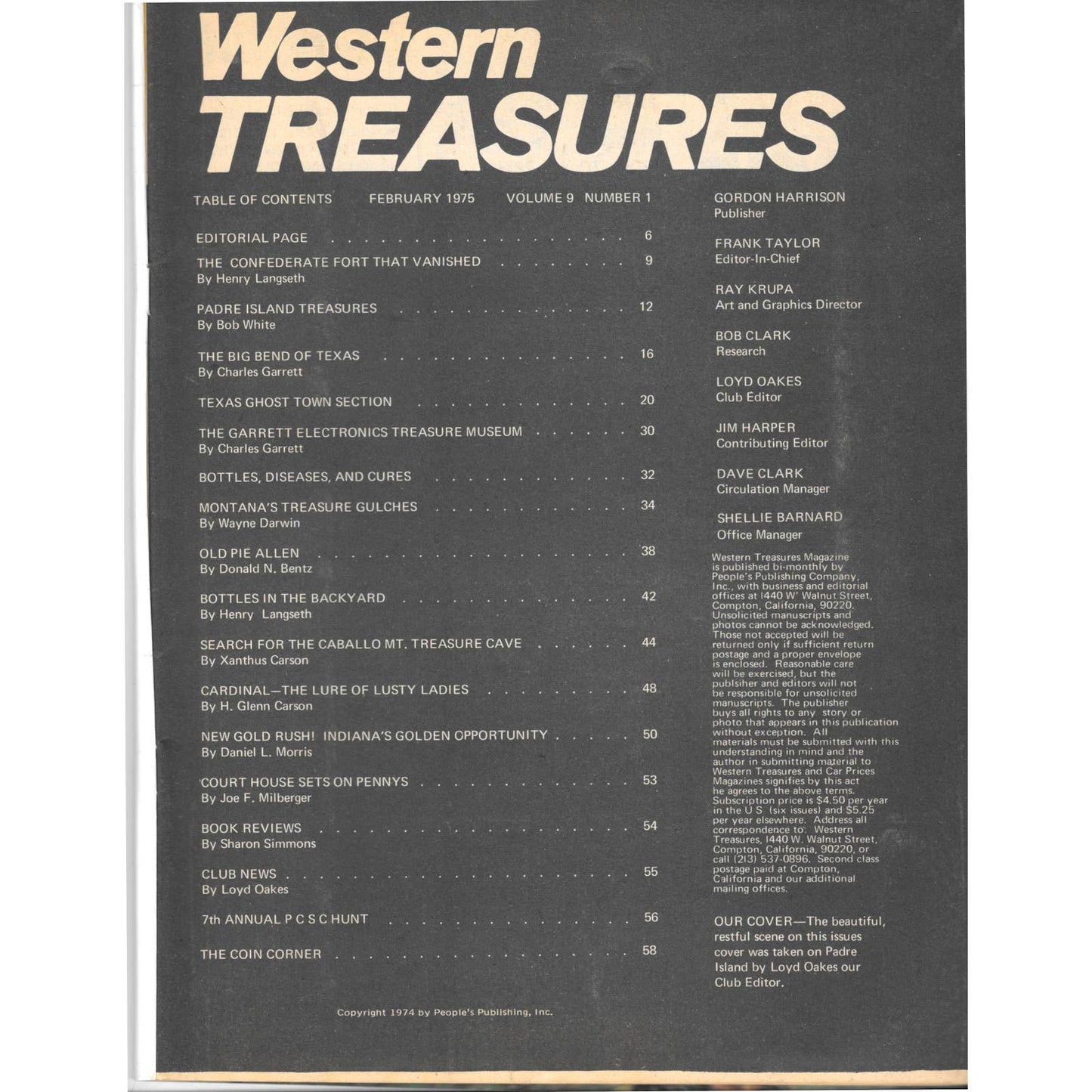Western Treasures and Eastern Treasures Magazine Metal Detecting Feb 1975 M3