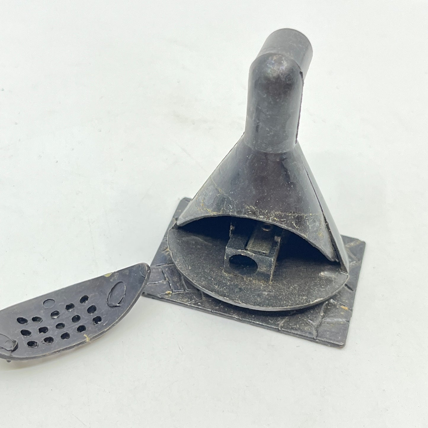 1970s MCM Fireplace Die Cast Pencil Sharpener w Box Dollhouse Miniature SC8