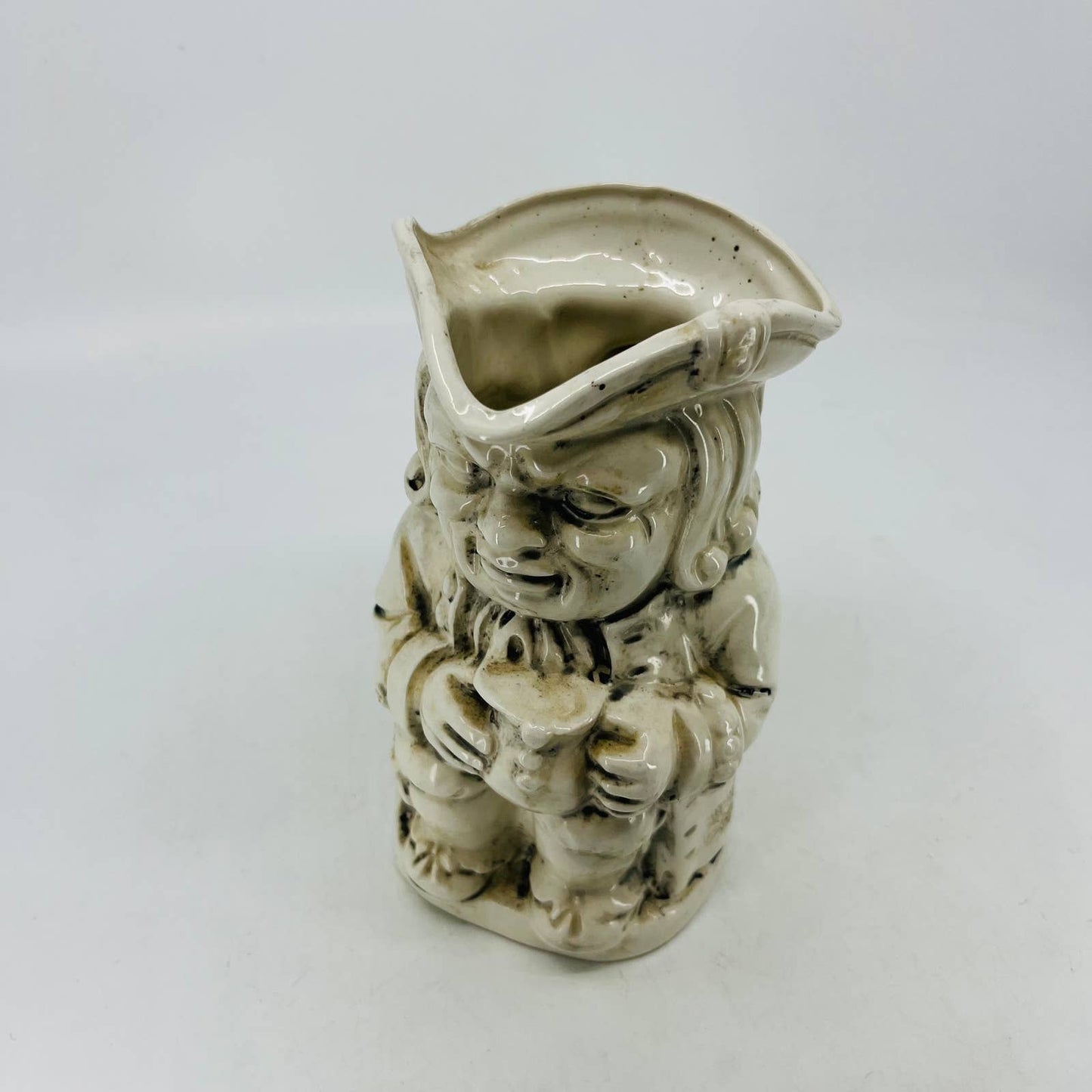 Vintage Porcelain Toby Style Colonial Pitcher Jug Japan 6.5” TC4