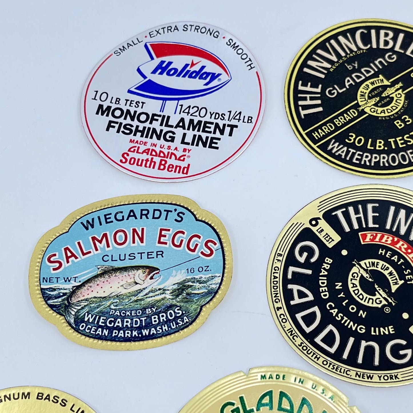 Vintage Fishing Line Labels Lot of 10 Gladding Weigardt’s Jayar Penneys SC9