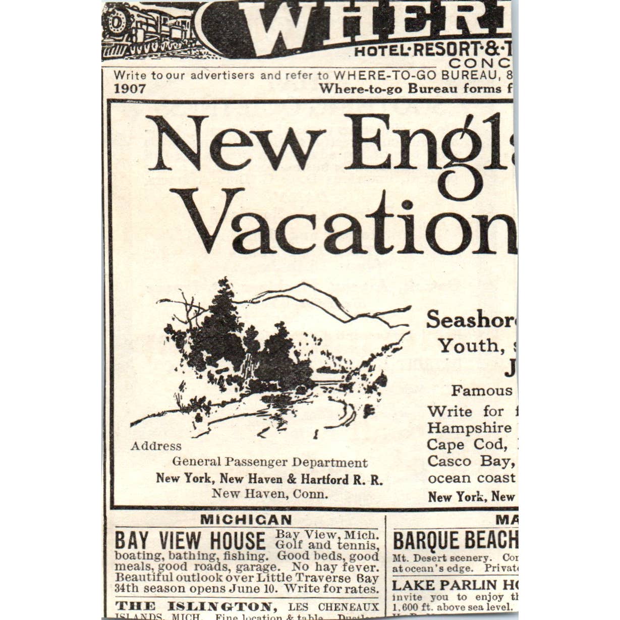 c1920 Harper's Ad - D&C Line Steamers Detroit & Cleveland Navigation Co EA3-4