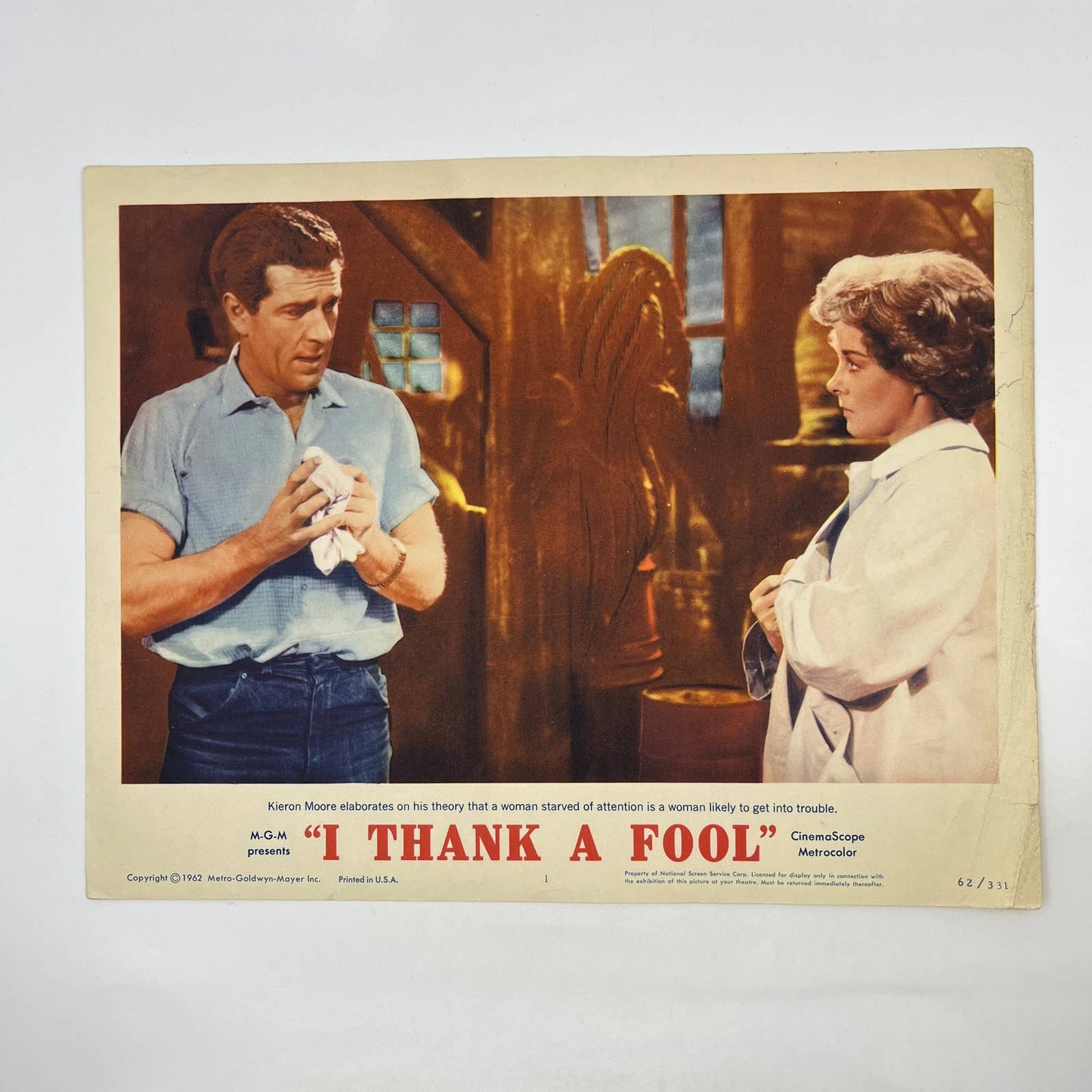 1962 Lobby Card I Thank a Fool Kieron Moore Susan Heyward Peter Finch FL4