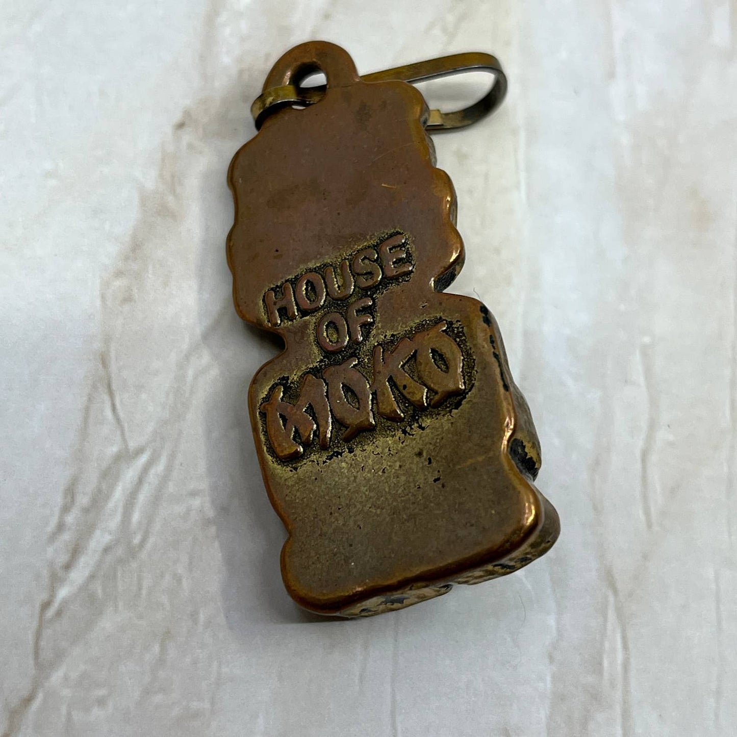 House of Moko Polynesian Folk Art Copper Keychain Totem TI7-S1