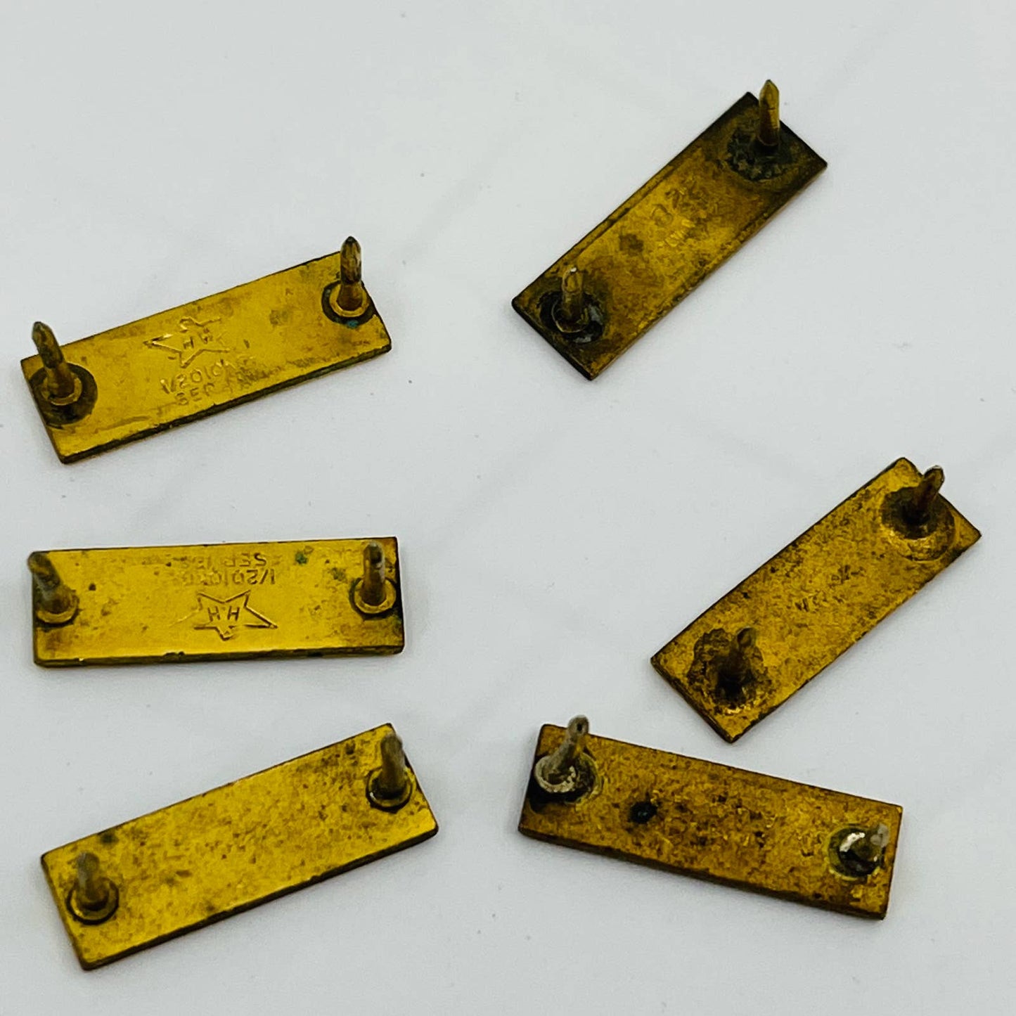 Vintage Lot of Gold Filled GF Military U.S. Gold WWII Bars SB3
