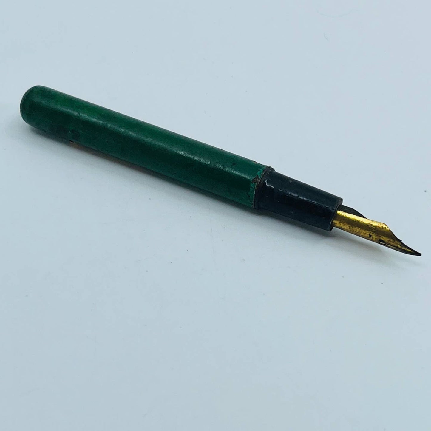 VTG Fountain Pen Green Celluloid Marvel Nib No Cap SB3