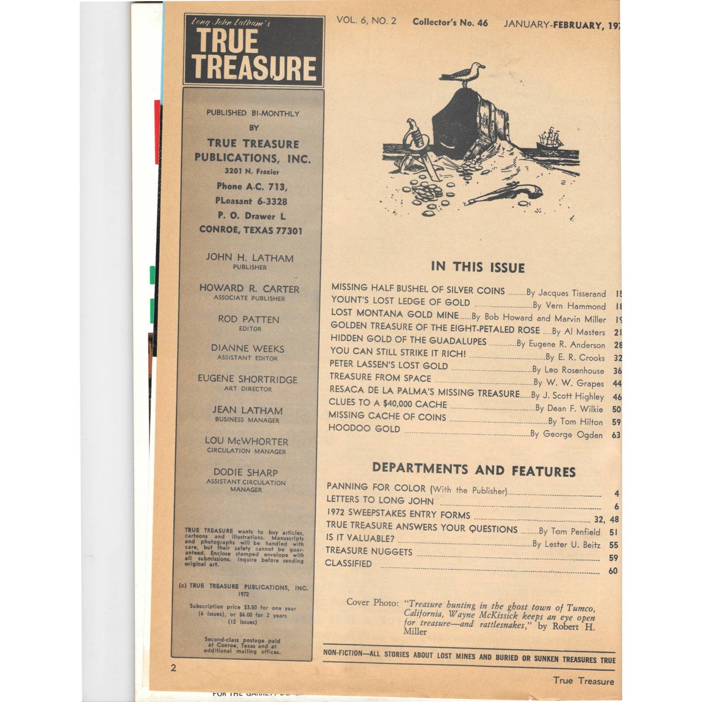 Long John Latham's Treasure Magazine - Gold Mining Metal Detecting Feb 1972 M5