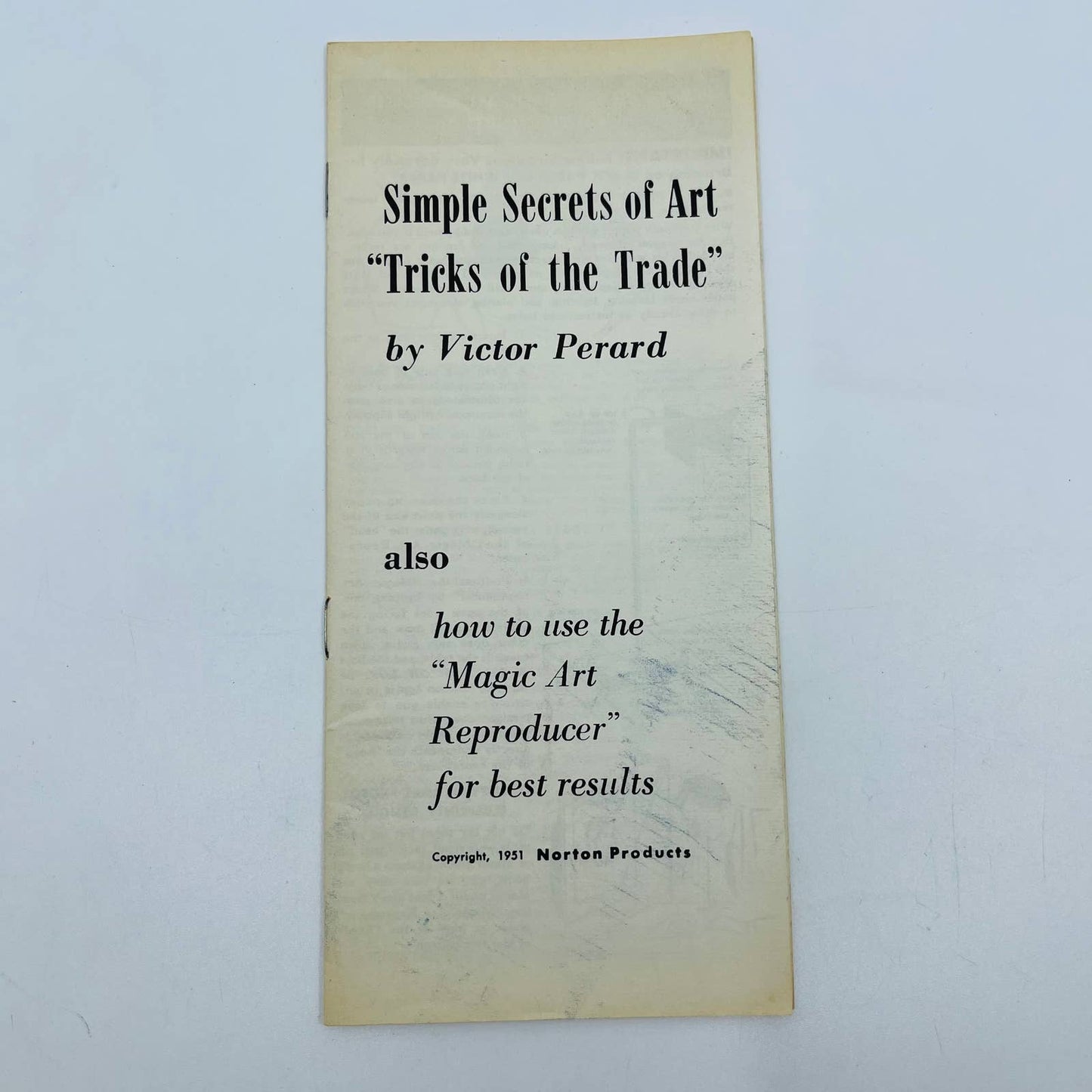 1951 Simple Secrets of Art Tricks of the Trade Brochure Magic Reproducer D2