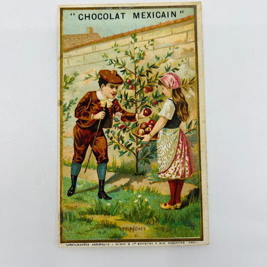 Victorian 1800s French Advertising Trade Card Chocolat Mexicain Paris AH9-M10