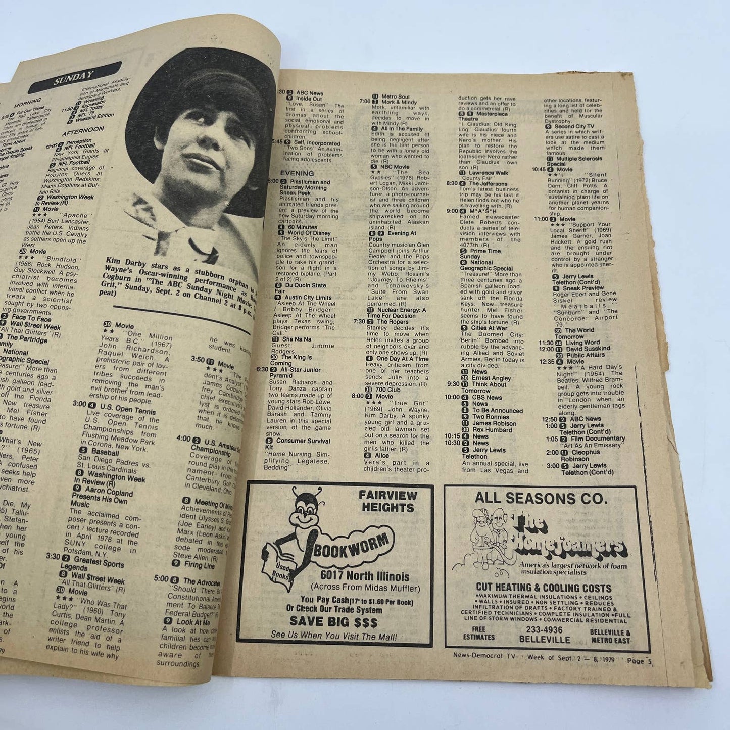 1979 Sep 26 Bellville IL News-Democrat TV Listings Miss America Pageant TG6