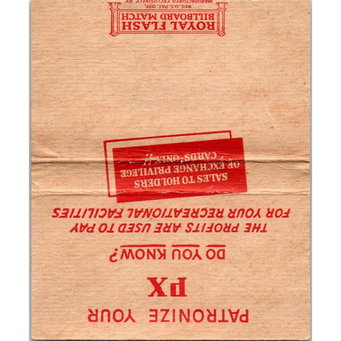 White Sands Proving Grounds US Army New Mexico Wide Advertising Matchbook SA6-M7