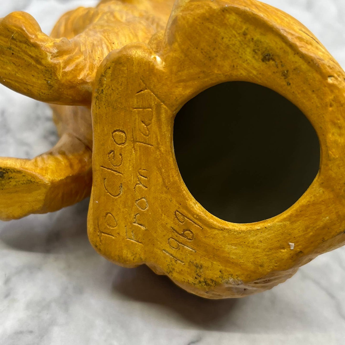 1969 Ceramic Orange Persian Cat Figurine Ornament "Chester" 5x4" TA2