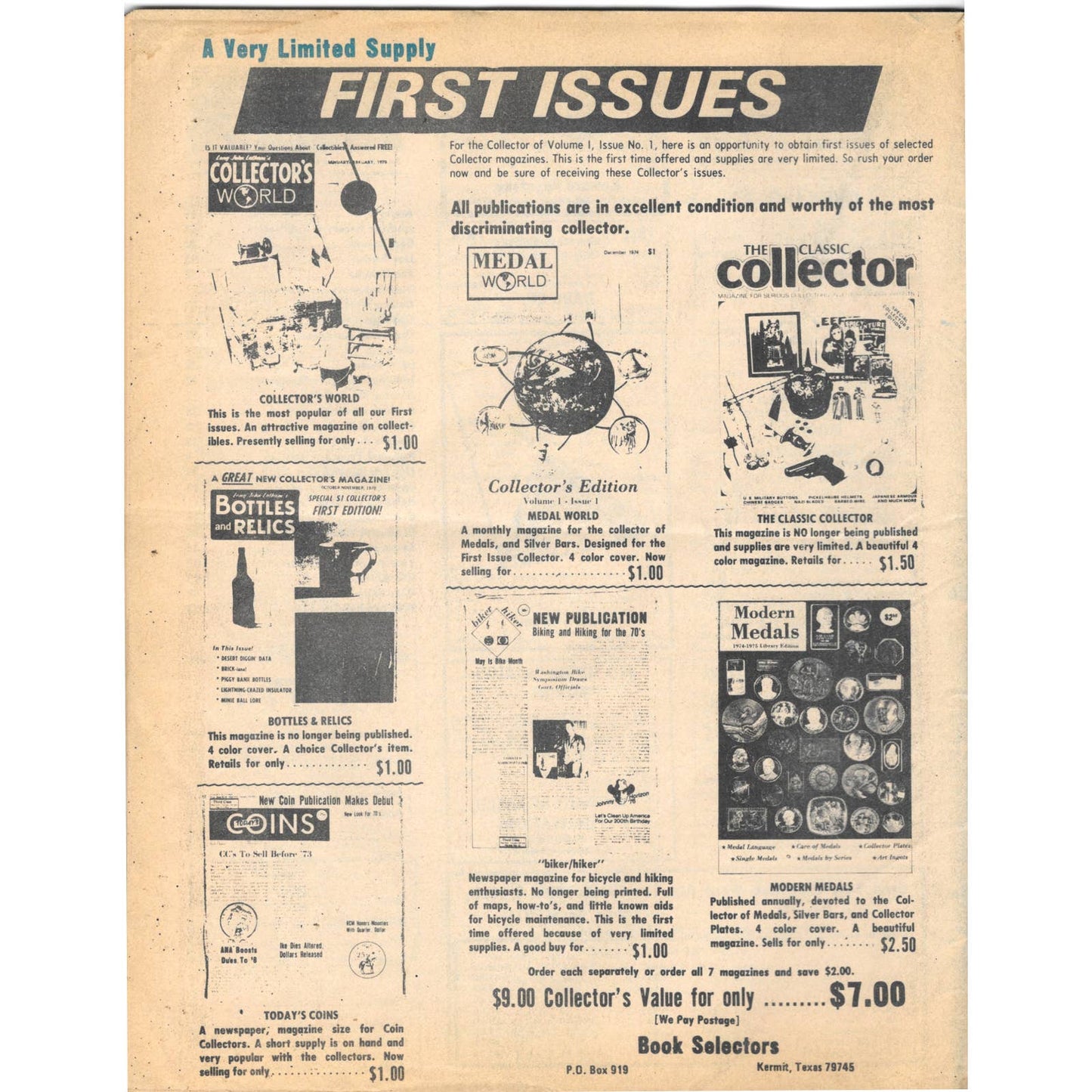 Long John Latham's Collector's World Magazine July 1975 M5